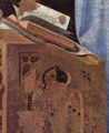 Antonello da Messina: Verkündigung, Fragment, Detail: Lesepult der Maria