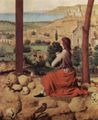 Antonello da Messina: Kreuzigung, mit Maria und Johannes, Detail: Evangelist Johannes