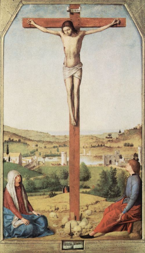 Antonello da Messina: Kreuzigung, mit Maria und Johannes