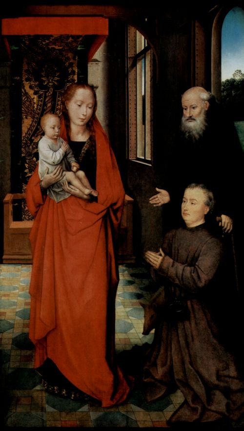 Memling, Hans: Madonna mit Hl. Antonius der Groe und betendem Stifter