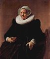 Hals, Frans: Porträt einer sitzenden, etwa sechzigjährigen Frau mit Buch in der rechten Hand