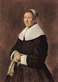 Hals, Frans: Porträt einer stehenden Frau mit Handschuhen in den Händen