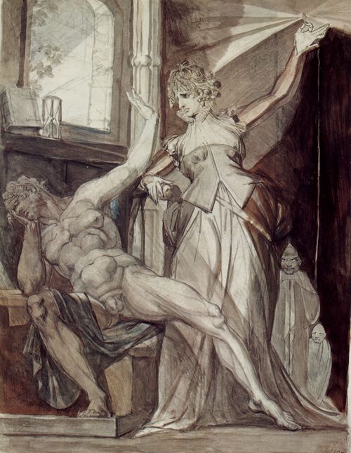 Fssli, Johann Heinrich: Kriemhild zeigt Gunther im Gefngnis den Nibelungenring
