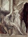 Füssli, Johann Heinrich: Kriemhild zeigt Gunther im Gefängnis den Nibelungenring