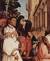 Holbein d. J., Hans: Altarretabel des Hans Oberried für den Dom von Freiburg, linker Flügel: Anbetung der Heiligen Drei Könige, Detail: Die drei Heiligen Könige