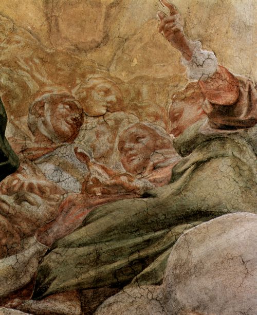 Correggio: Parma, Dom, Kuppelfresko: Szene: Verkndigung, Detail: Heilige und Engel