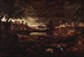 Poussin, Nicolas: Landschaft mit Pyramos und Thisbe