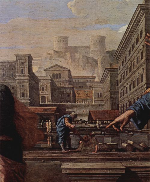 Poussin, Nicolas: Der Tod der Saffira, Detail