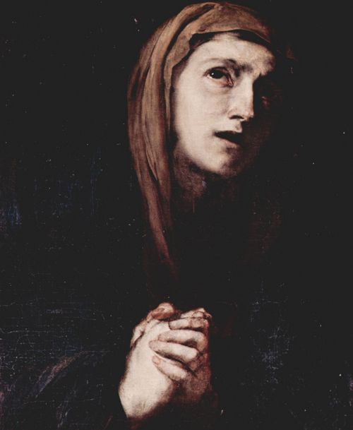 Ribera, Jos de: Piet, Detail: Kopf der Maria
