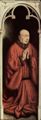 Eyck, Jan van: Genter Altar, Altar des Mystischen Lammes, linker Auenflgel, untere uere Szene: Betender Stifter des Altares, Jodocus Vyd (Portrt)