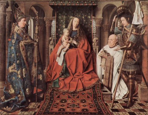 Eyck, Jan van: Madonna des Kanonikus Georg van der Paele, mit Hl. Domizian, dem Hl. Georg und dem Stifter Paele