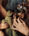 Eyck, Jan van: Madonna des Kanonikus Georg van der Paele, Detail: Taube