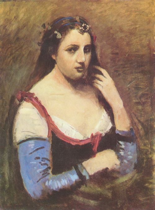 Corot, Jean-Baptiste Camille: Frau mit Margeriten