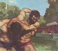 Courbet, Gustave: Ringkämpfer, Detail