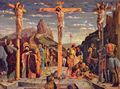 Mantegna, Andrea: Altarretabel von San Zeno in Verona, Triptychon, mittlere Predellatafel: Kreuzigung