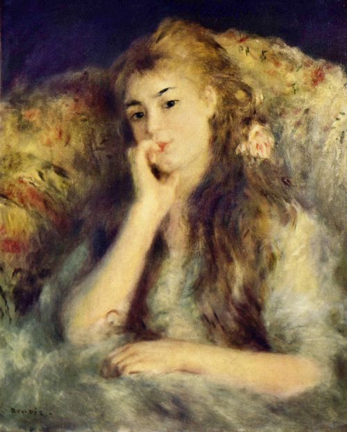 Renoir, Pierre-Auguste: Portrt eines Mdchens (In Gedanken)