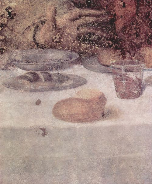 Leonardo da Vinci: Das Abendmahl, Detail