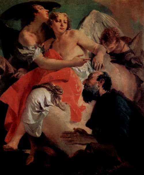 Tiepolo, Giovanni Battista: Abraham und die Engel, Pendant zu »Hagar und Ismael«