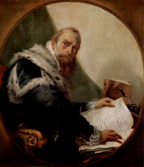 Tiepolo, Giovanni Battista: Portrt des Antonio Riccobono, Fragment