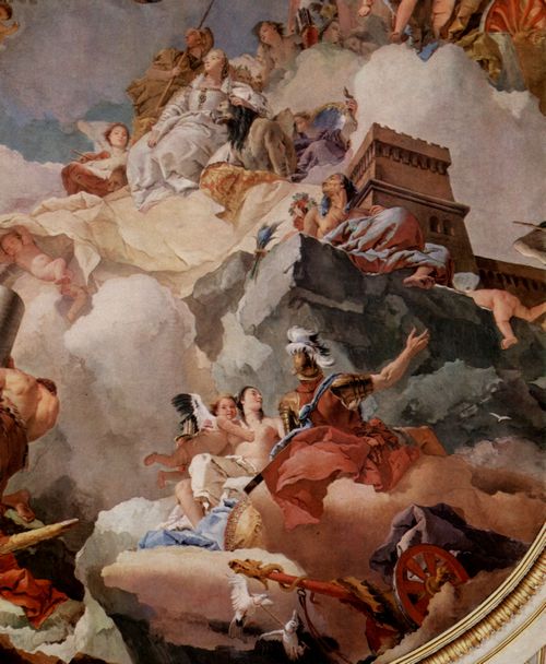 Tiepolo, Giovanni Battista: Fresken im kniglichen Palast von Madrid, Szene: Apotheose der spanischen Knigsfamilie