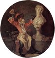 Watteau, Antoine: Die Skulptur, Tondo