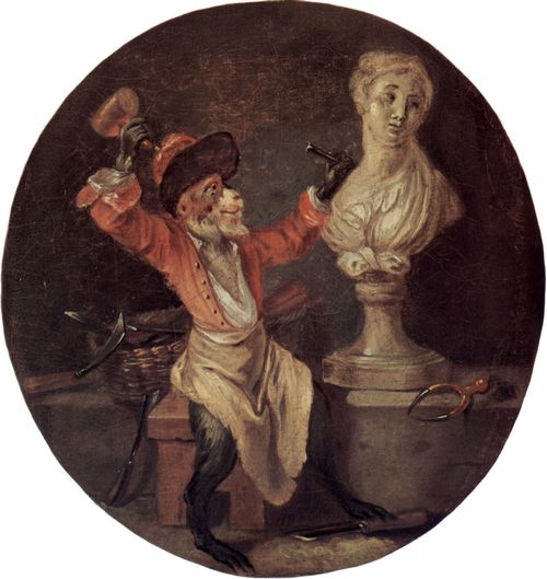 Watteau, Antoine: Die Skulptur, Tondo