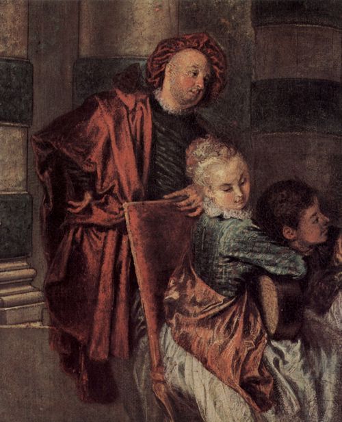 Watteau, Antoine: Die Schnheiten des Lebens, Detail