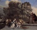 Watteau, Antoine: Der Zeitvertreib der italienischen Komdianten (Rcration italienne)