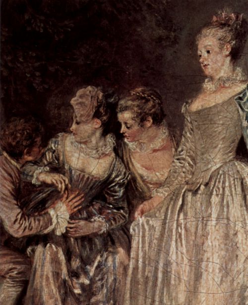 Watteau, Antoine: Venezianische Feste, Detail
