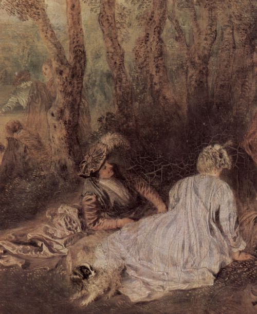 Watteau, Antoine: Das Liebesfest (Ftes galantes), Detail