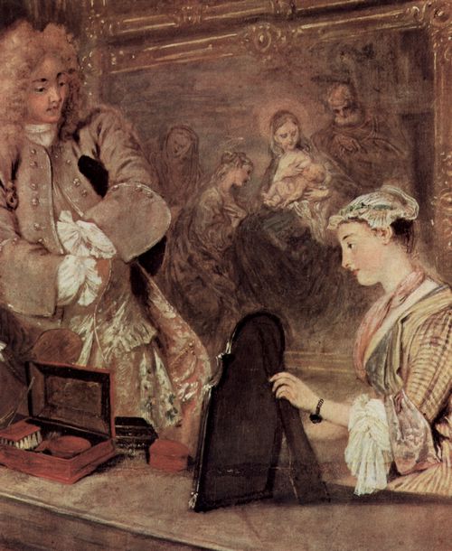 Watteau, Antoine: Gersaints Ladenschild, Detail