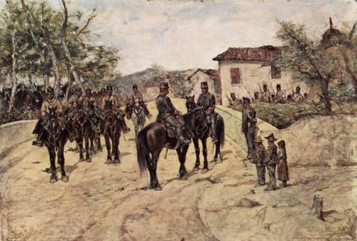 Fattori, Giovanni: Rast der Kavallerieeinheit