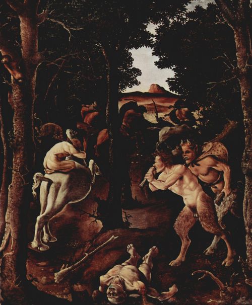 Piero di Cosimo: Bildfolge zur Frhgeschichte der Menschheit, Szene: Jagdszene, Detail