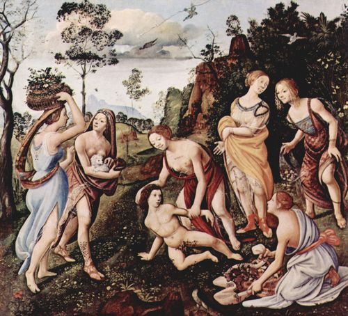 Piero di Cosimo: Bildfolge zur Frhgeschichte der Menschheit, Szene: Der Sturz des Vulkanus (Hephaistos)