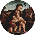 Piero di Cosimo: Madonna mit Hl. Johannes dem Täufer, Tondo