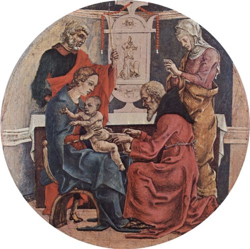 Tura, Cosm: Roverella-Altar fr St. Giorgio in Ferrara, Predella, Szene: Beschneidung Christi, Tondo