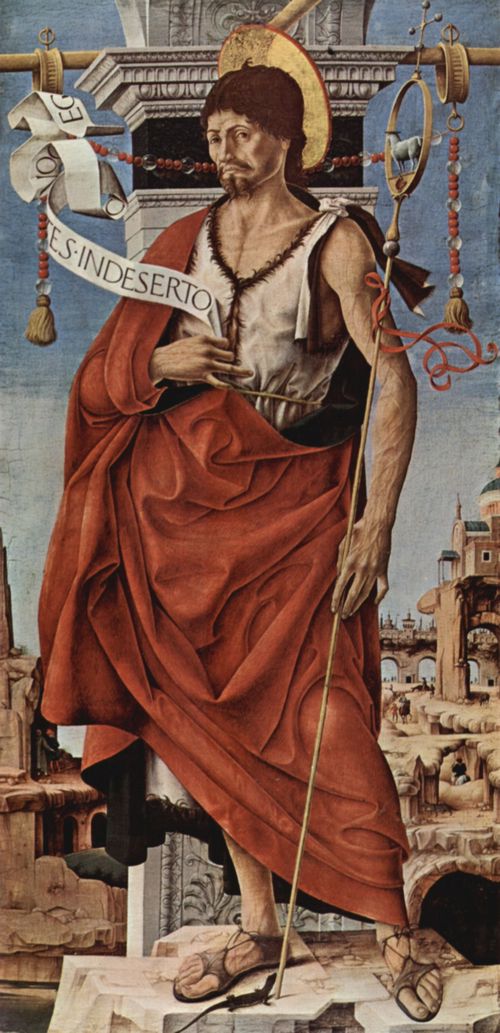 Cossa, Francesco del: Griffoni-Altar, ursprl. Griffonikapelle in der San Petronio in Bologna, rechter Flgel: Hl. Johannes der Tufer