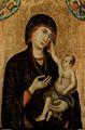 Duccio di Buoninsegna: Madonna di Crevole, Szene: Thronende Madonna und zwei Engel