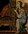 Duccio di Buoninsegna: Madonna Rucellai, Szene: Thronende Madonna und Engel, Detail: Engel