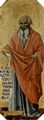 Duccio di Buoninsegna: Maest, Altarretabel des Sieneser Doms, Vorderseite, Predella mit Szenen aus der Kindheit Jesu und Propheten, Szene: Der Prophet Jeremias
