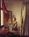 Vermeer van Delft, Jan: Brieflesendes Mädchen am offenen Fenster