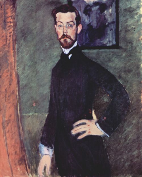Modigliani, Amedeo: Portrt des Paul Alexanders vor grnem Hintergrund