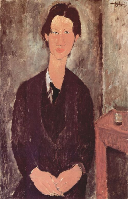 Modigliani, Amedeo: Portrt des Chaiim Soutine, an einem Tisch sitzend