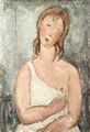 Modigliani, Amedeo: Mdchen (Giovana Rossa ) im Hemd