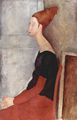 Modigliani, Amedeo: Portrt der Jeanne Hbuterne in dunkler Kleidung
