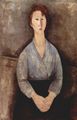 Modigliani, Amedeo: Sitzende Frau mit blauer Bluse