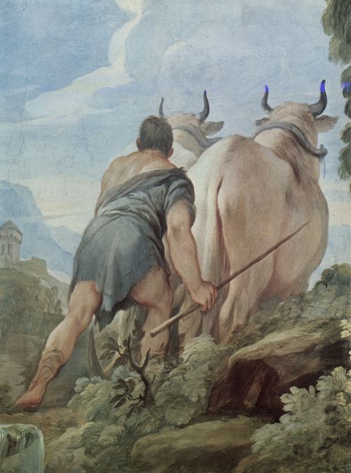Giordano, Luca: Fresken in der Galerie des Palazzo Medici-Riccardi in Florenz, Szene: Das reife Alter des Menschen, Detail