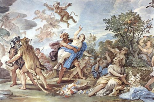 Giordano, Luca: Fresken in der Galerie des Palazzo Medici-Riccardi in Florenz, Szene: Raub der Proserpina
