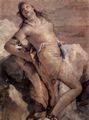 Tiepolo, Giovanni Battista: Fresken in der Villa Valmarana, Vicenza, Szene: Minerva will Achilleus zwingen, Agamenon zu töten