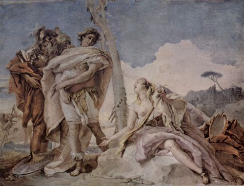 Tiepolo, Giovanni Battista: Fresken in der Villa Valmarana, Vicenza, Szene: Rinaldo verlsst Armida